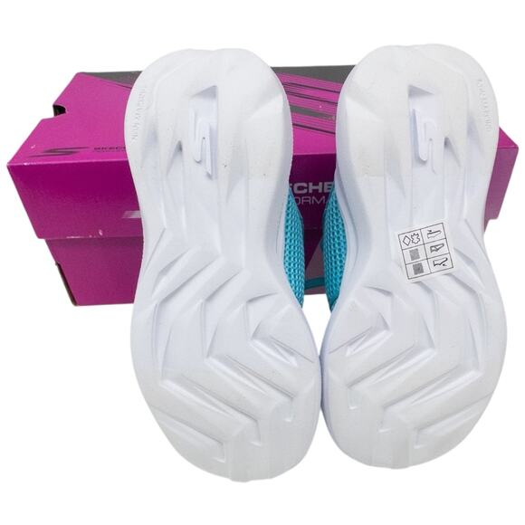 SKECHERS GORUN FAST VALOR Sneakers Turquoise Pink Girl's Size 12 - Picture 7 of 8